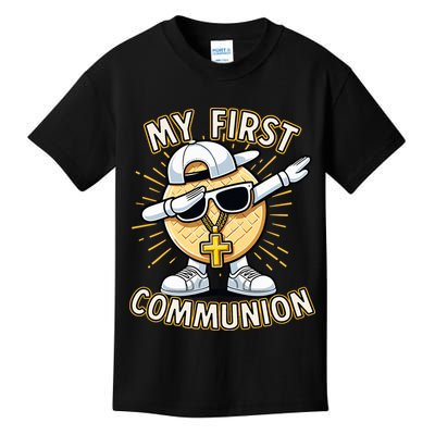 Communion Dabbing Wafer Funny 1st Communion Kids T-Shirt