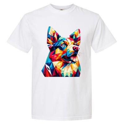 Colorful Dog With Vibrant Shades In Poligonal Art Style Garment-Dyed Heavyweight T-Shirt