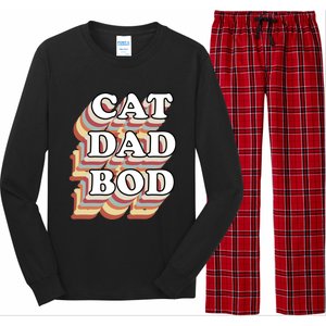 Cat Dad Workout Fitness Gym Funny Gift For Cat Dads Cat Dad Bod Gift Long Sleeve Pajama Set