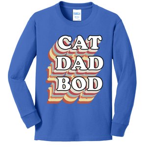 Cat Dad Workout Fitness Gym Funny Gift For Cat Dads Cat Dad Bod Gift Kids Long Sleeve Shirt