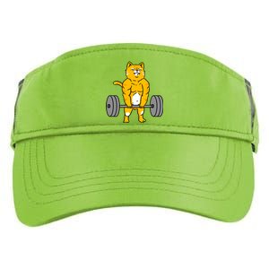 Cat Deadlift Weightlifting Cat Gift Adult Drive Performance Visor