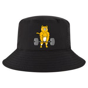 Cat Deadlift Weightlifting Cat Gift Cool Comfort Performance Bucket Hat