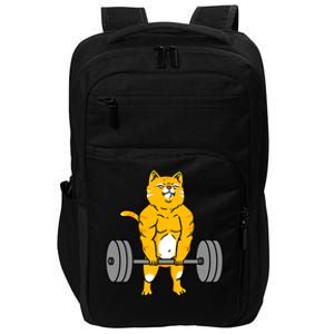 Cat Deadlift Weightlifting Cat Gift Impact Tech Backpack