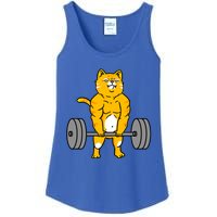 Cat Deadlift Weightlifting Cat Gift Ladies Essential Tank