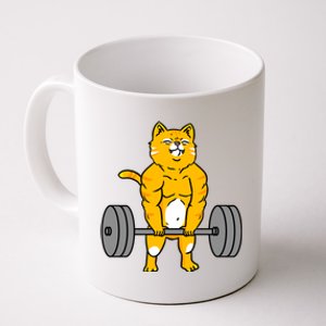 Cat Deadlift Weightlifting Cat Gift Coffee Mug