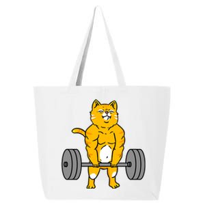 Cat Deadlift Weightlifting Cat Gift 25L Jumbo Tote