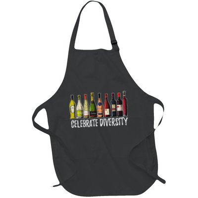 Celebrate Diversity Wine Drinker Full-Length Apron With Pockets