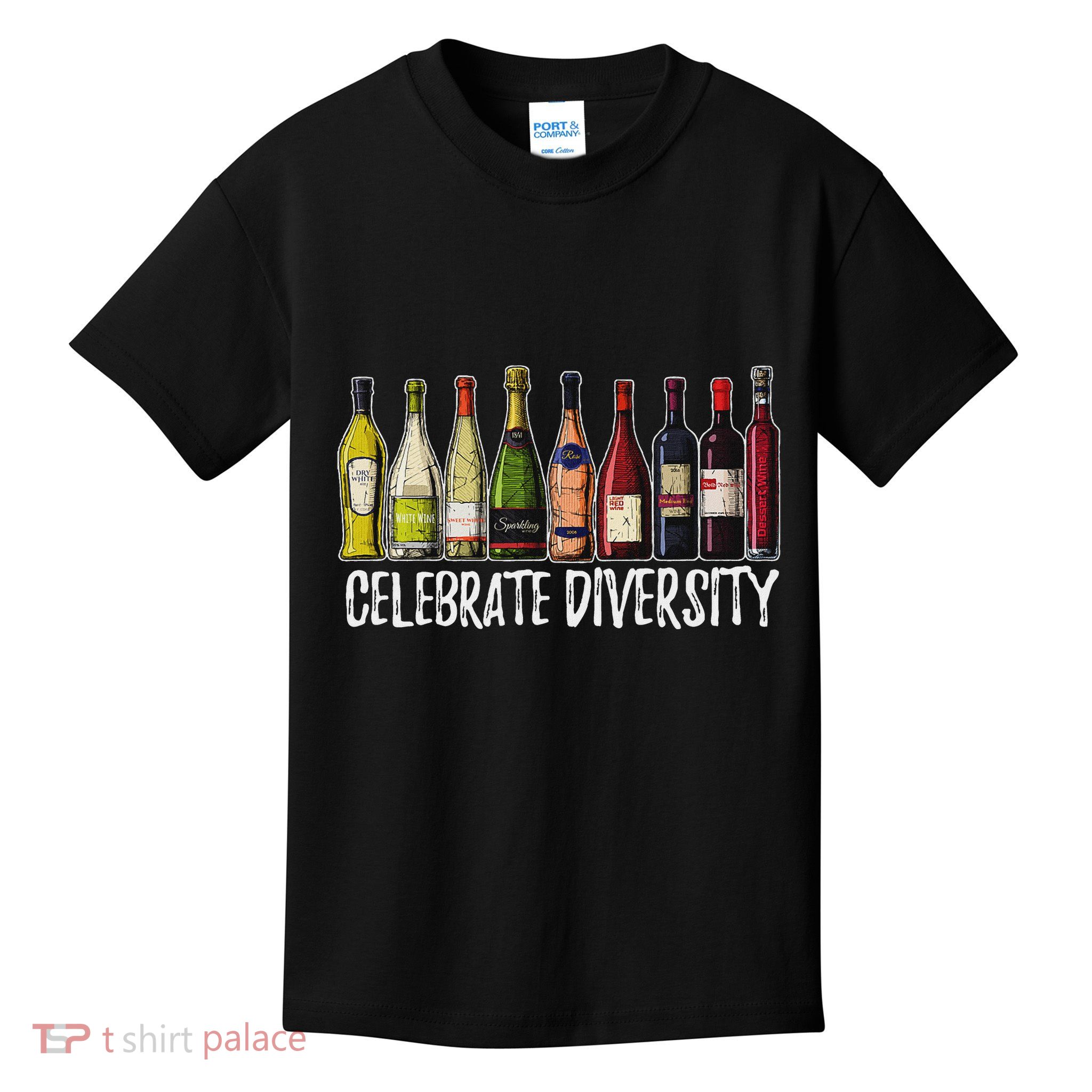 Celebrate Diversity Wine Drinker Kids T-Shirt