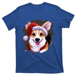 Corgi Dog Wearing Santa Claus Hat Cute Funny Christmas Corgi Gift T-Shirt