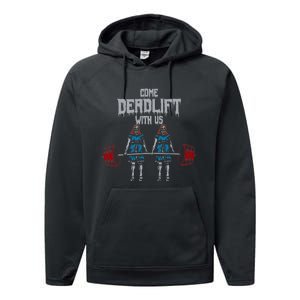 Come Deadlift With Us Weightlifting Bodybuilding Gym Fitness Performance Fleece Hoodie