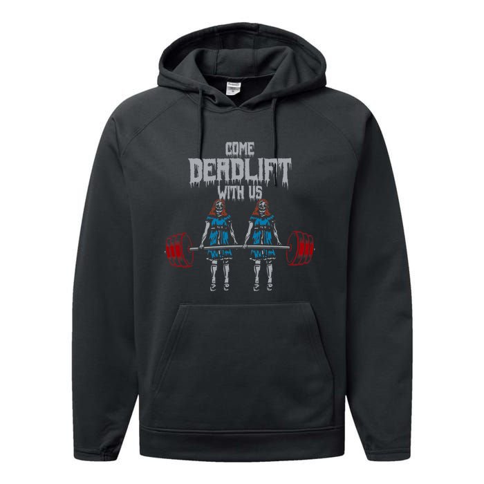 Come Deadlift With Us Weightlifting Bodybuilding Gym Fitness Performance Fleece Hoodie