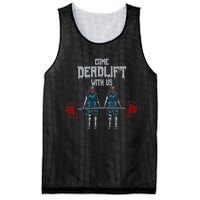 Come Deadlift With Us Weightlifting Bodybuilding Gym Fitness Mesh Reversible Basketball Jersey Tank