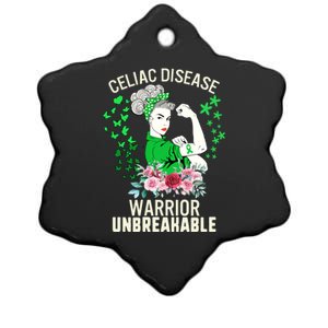 Celiac Disease Warrior Unbreakable Awareness Strong Gift Ceramic Star Ornament