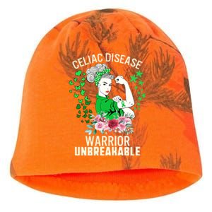 Celiac Disease Warrior Unbreakable Awareness Strong Gift Kati - Camo Knit Beanie