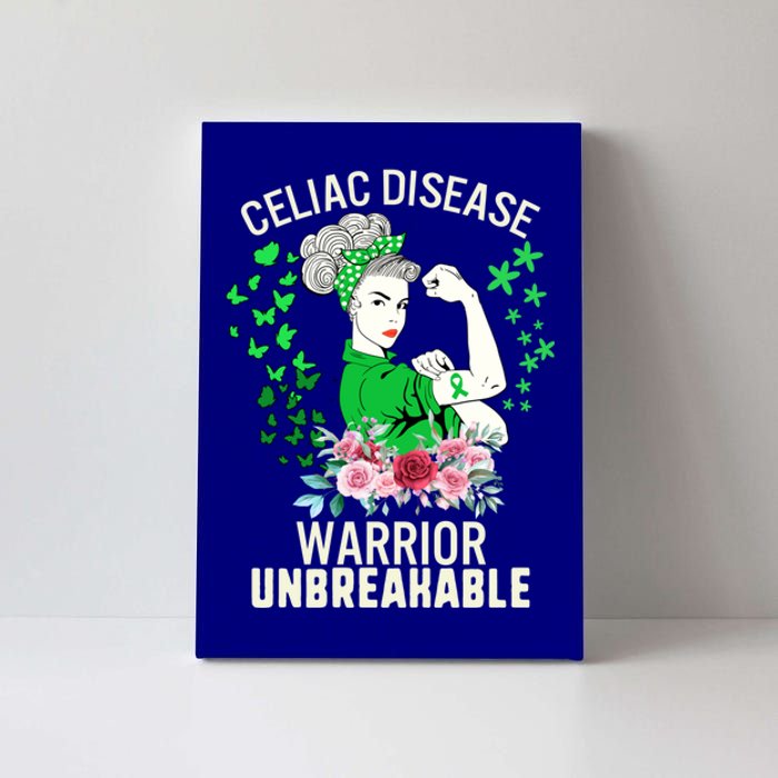 Celiac Disease Warrior Unbreakable Awareness Strong Gift Canvas