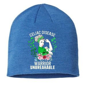 Celiac Disease Warrior Unbreakable Awareness Strong Gift Sustainable Beanie