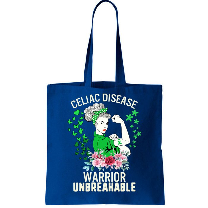 Celiac Disease Warrior Unbreakable Awareness Strong Gift Tote Bag