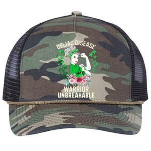 Celiac Disease Warrior Unbreakable Awareness Strong Gift Retro Rope Trucker Hat Cap