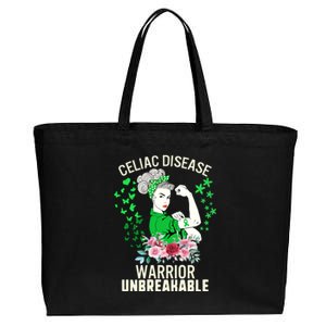 Celiac Disease Warrior Unbreakable Awareness Strong Gift Cotton Canvas Jumbo Tote