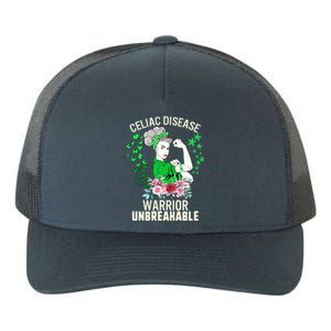 Celiac Disease Warrior Unbreakable Awareness Strong Gift Yupoong Adult 5-Panel Trucker Hat