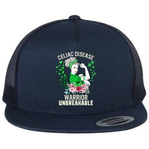 Celiac Disease Warrior Unbreakable Awareness Strong Gift Flat Bill Trucker Hat