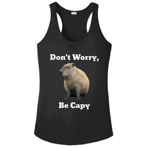 Capybara DonT Worry Be Capy Ladies PosiCharge Competitor Racerback Tank