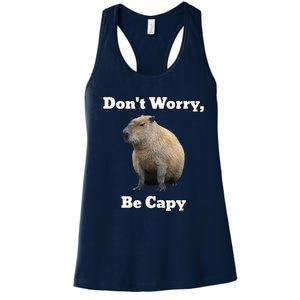 Capybara DonT Worry Be Capy Women's Racerback Tank