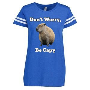 Capybara DonT Worry Be Capy Enza Ladies Jersey Football T-Shirt