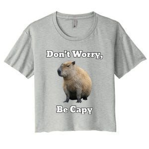 Capybara DonT Worry Be Capy Women's Crop Top Tee