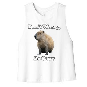 Capybara DonT Worry Be Capy Women's Racerback Cropped Tank