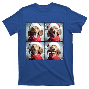 Cute Dachshund Winter Portrait Christmas Gift T-Shirt