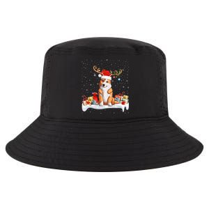 Corgi Dog Xmas Lights Reindeer Santa Corgi Christmas Gift Cool Comfort Performance Bucket Hat