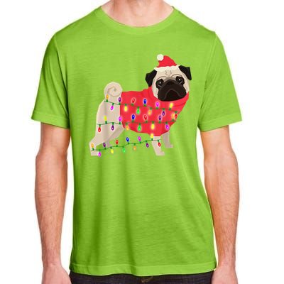 Christmas Dog Xmas Lights Adult ChromaSoft Performance T-Shirt