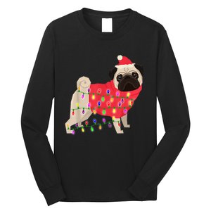 Christmas Dog Xmas Lights Long Sleeve Shirt