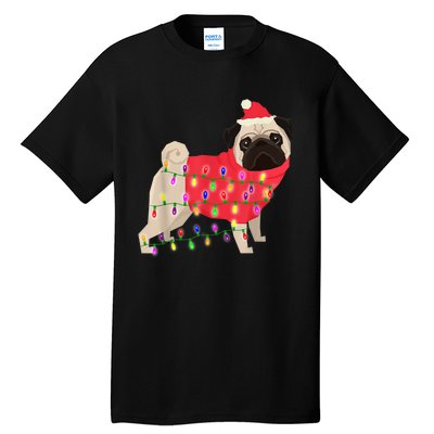 Christmas Dog Xmas Lights Tall T-Shirt