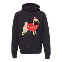 Christmas Dog Xmas Lights Premium Hoodie