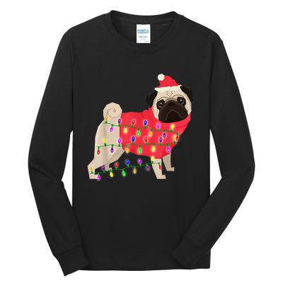 Christmas Dog Xmas Lights Tall Long Sleeve T-Shirt