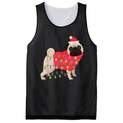 Christmas Dog Xmas Lights Mesh Reversible Basketball Jersey Tank