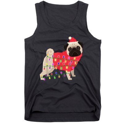 Christmas Dog Xmas Lights Tank Top