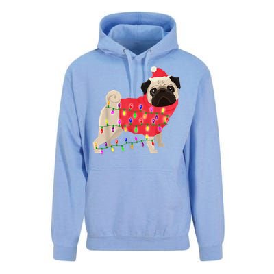 Christmas Dog Xmas Lights Unisex Surf Hoodie