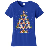 Corgi Dog Xmas Lighting Santa Corgi Christmas Tree Cute Gift Women's T-Shirt