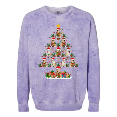 Corgi Dog Xmas Tree Lights Santa Corgi Christmas Cool Gift Colorblast Crewneck Sweatshirt