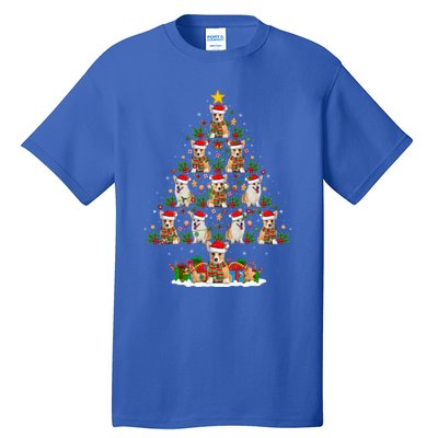 Corgi Dog Xmas Tree Lights Santa Corgi Christmas Cool Gift Tall T-Shirt