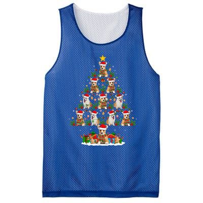 Corgi Dog Xmas Tree Lights Santa Corgi Christmas Cool Gift Mesh Reversible Basketball Jersey Tank