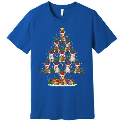 Corgi Dog Xmas Tree Lights Santa Corgi Christmas Cool Gift Premium T-Shirt