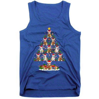 Corgi Dog Xmas Tree Lights Santa Corgi Christmas Cool Gift Tank Top