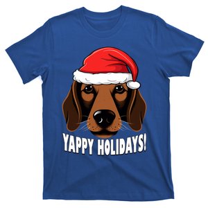 Christmas Dachshund Yappy Holidays Funny Wiener Dog Puppy Gift T-Shirt