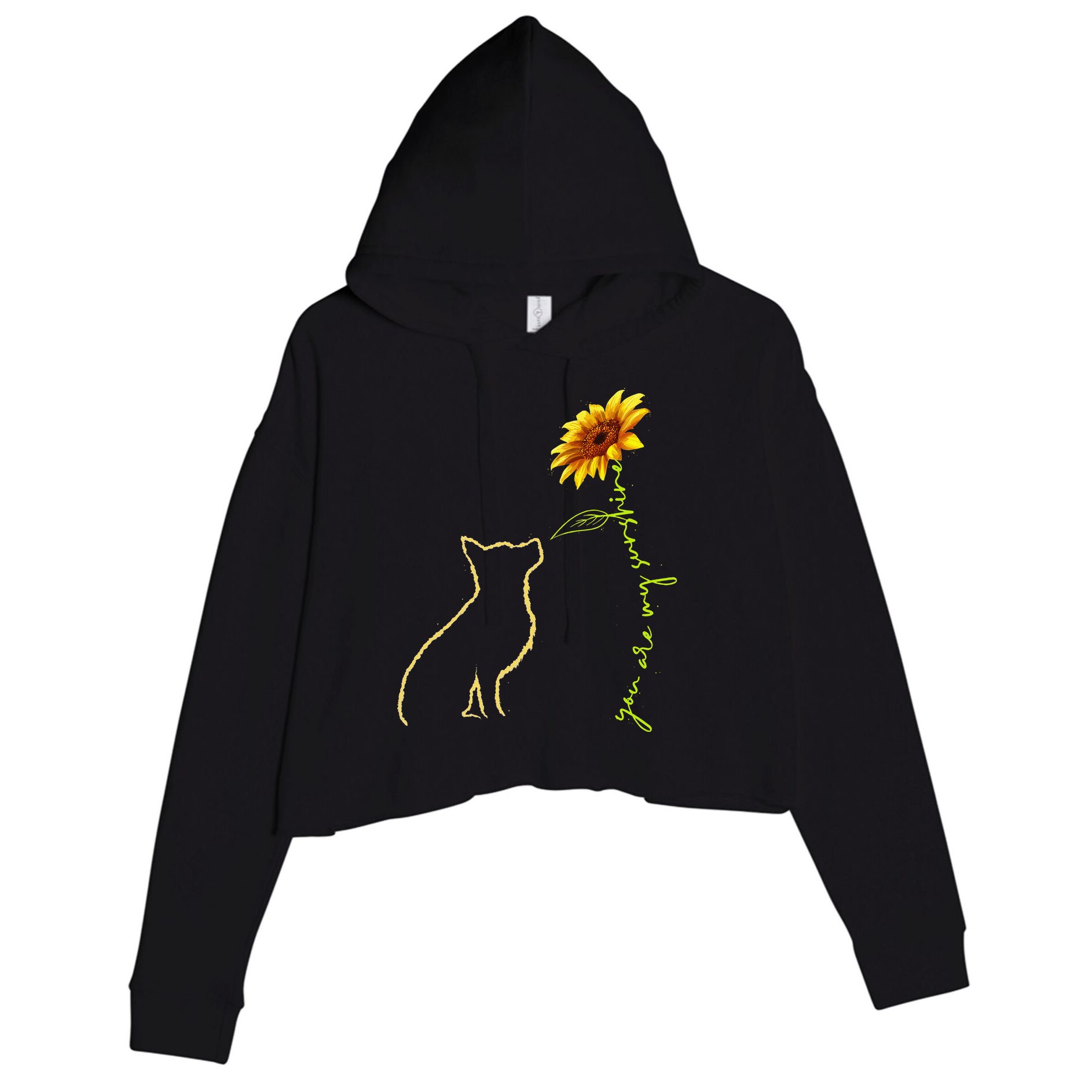 Cute Dog You Are My Sunshine German Shepherd Crop Fleece Hoodie