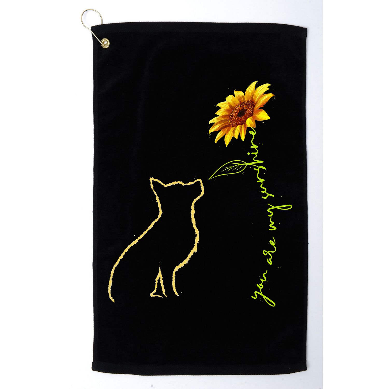 Cute Dog You Are My Sunshine German Shepherd Golf Towel