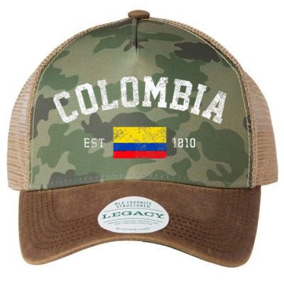 Colombia Est. 1810 Colombian Flag Independence Day Legacy Tie Dye Trucker Hat